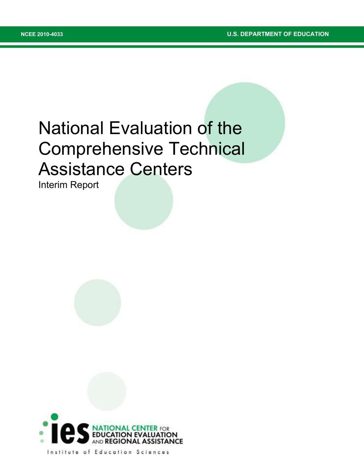 National Evaluation of the Comprehensive Technical Assistance Centers
