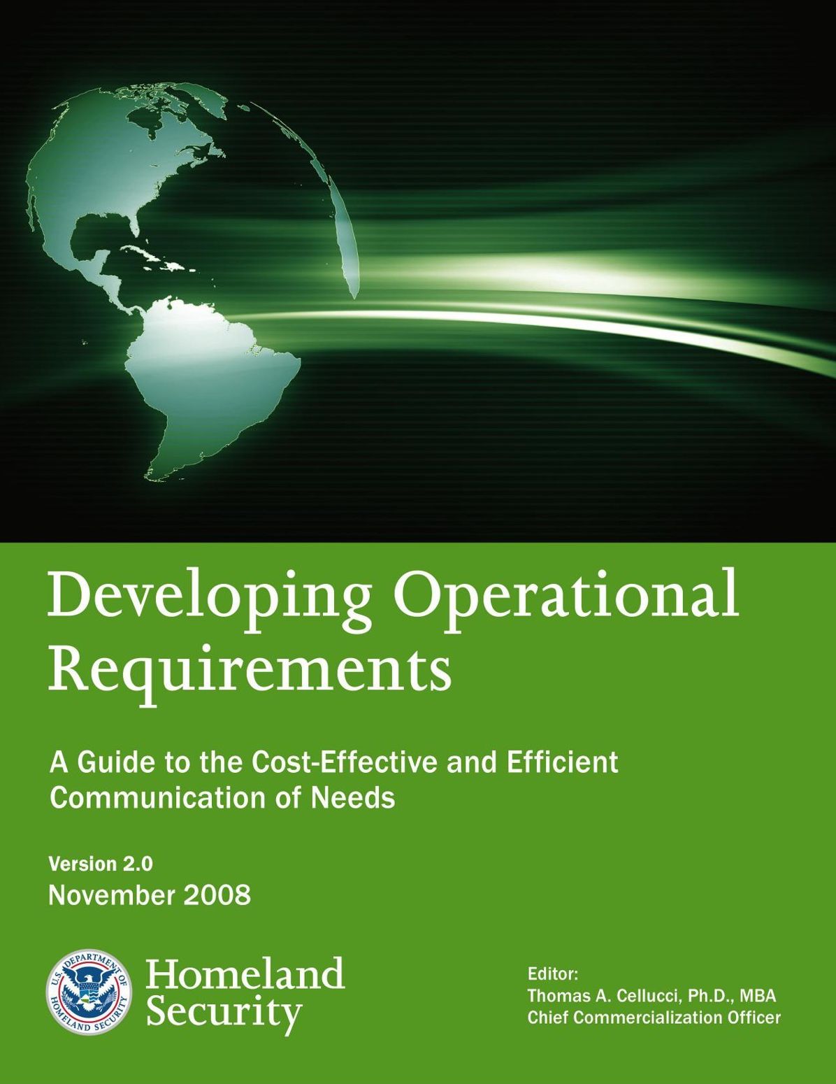 Developing Operational Requirements: A Guide to the Cost-Effective and Efficient Communication of Needs