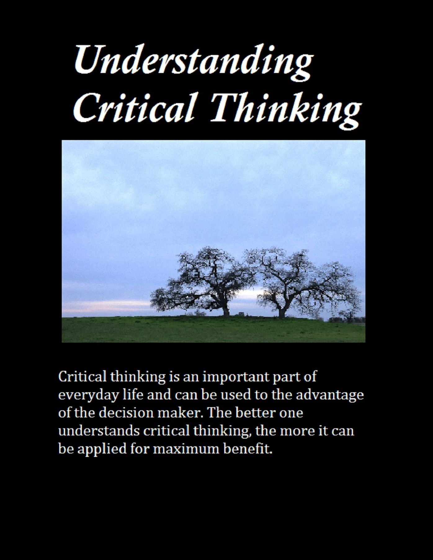 Understanding Critical Thinking