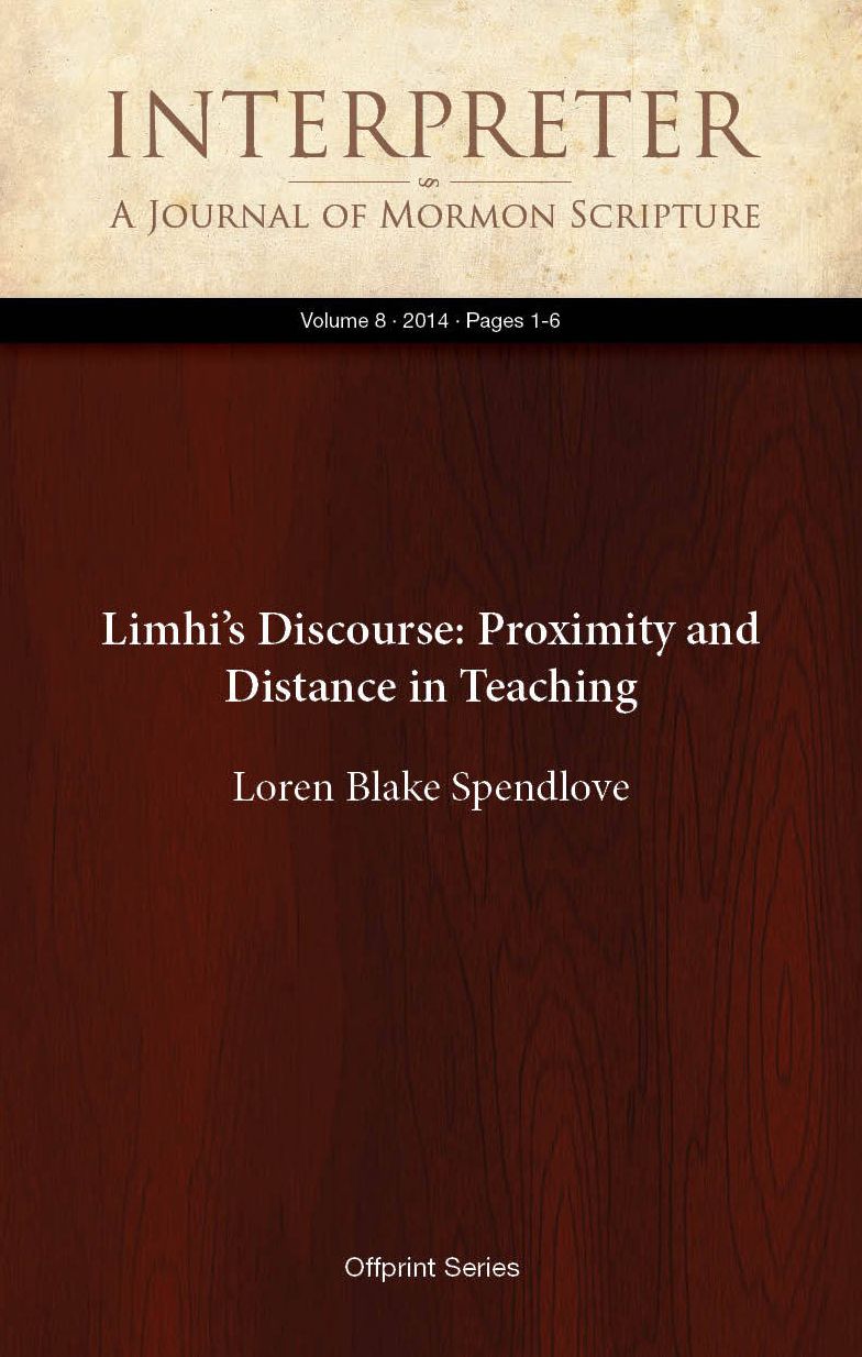 Limhi’s Discourse: Proximity and Distance in Teaching