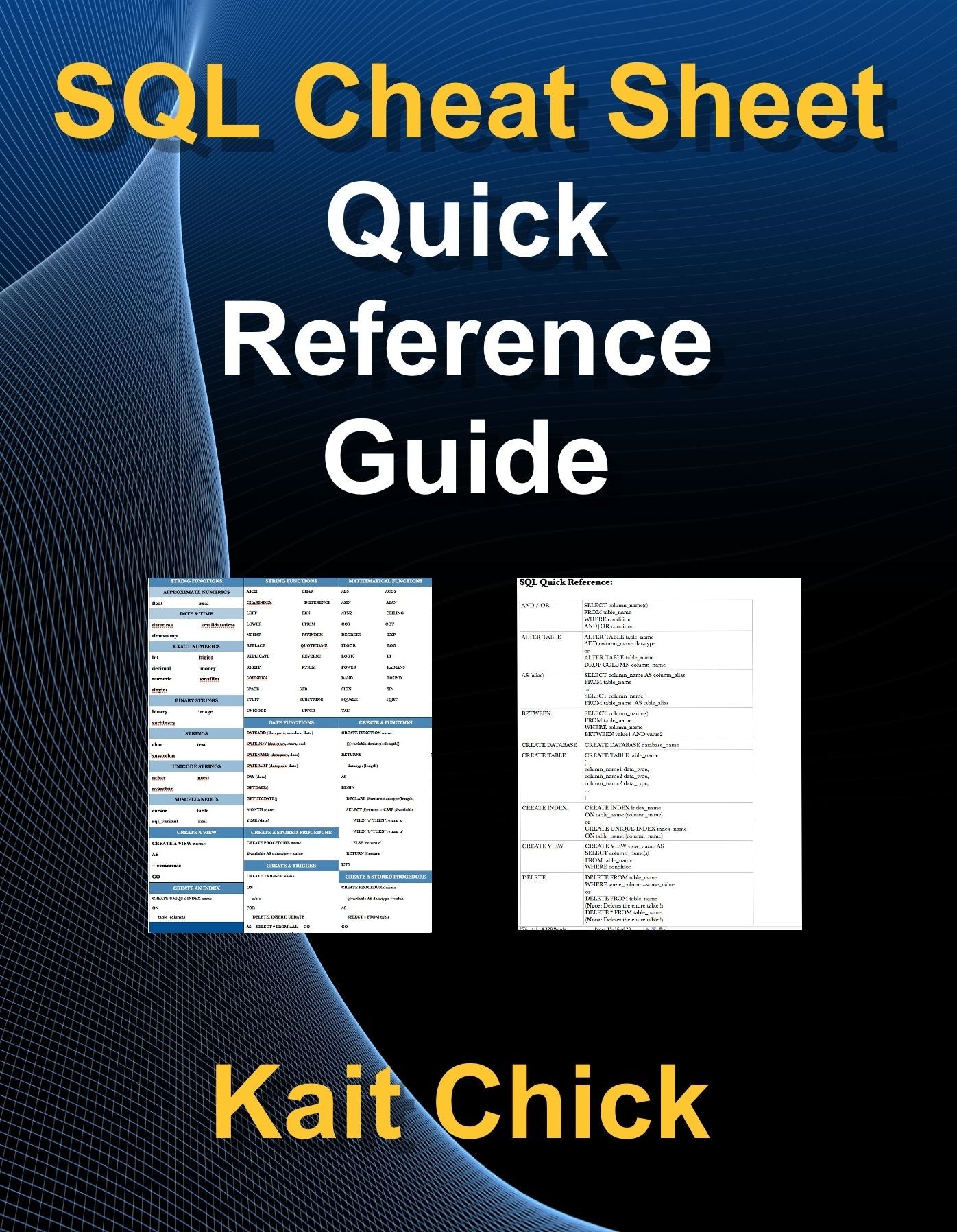 SQL Cheat Sheet - Quick Reference Guide