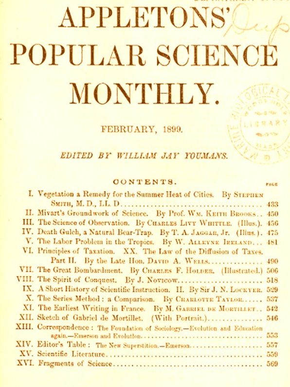Appletons' Popular Science Monthly, Volume LIV, No. 3 and No. 4