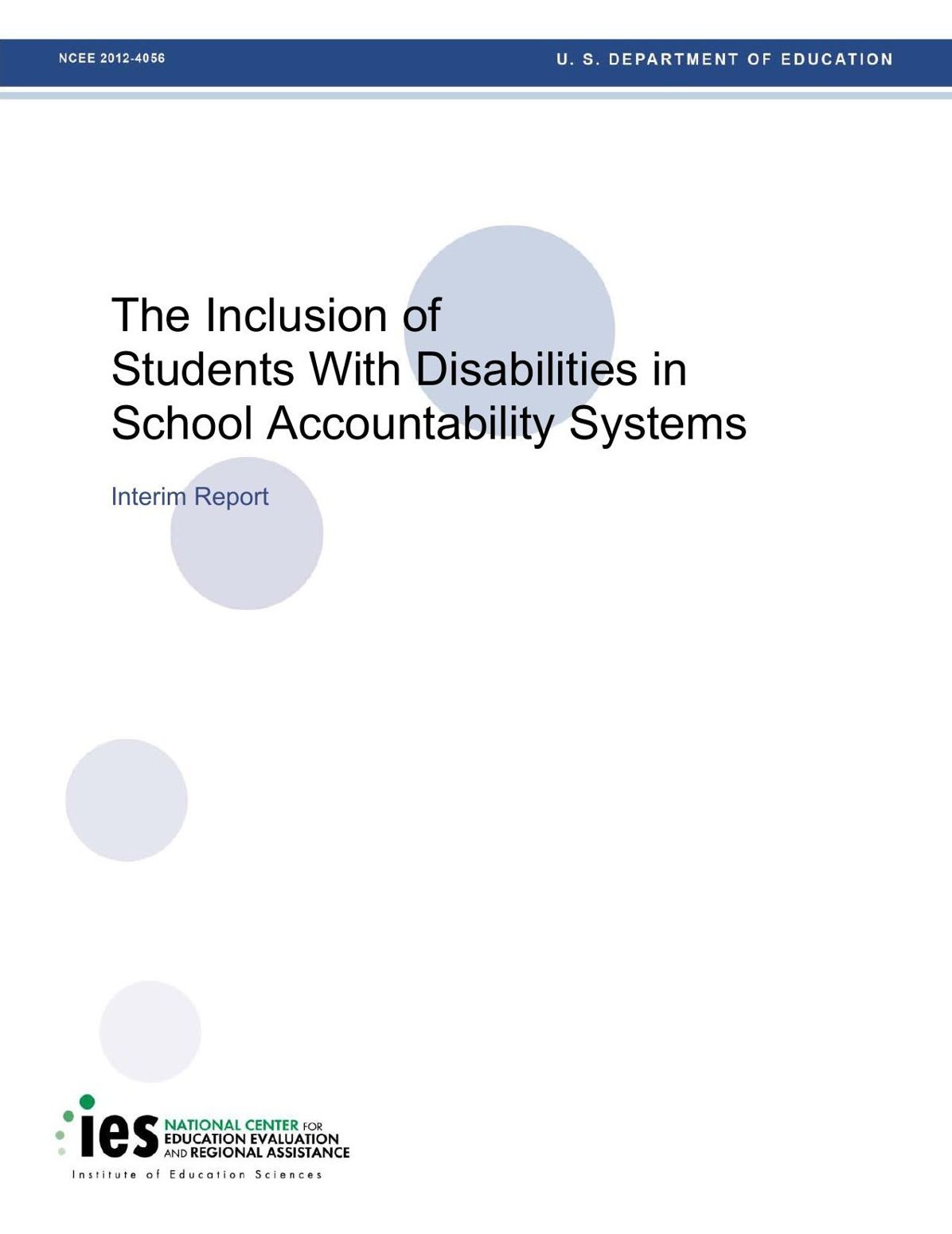The Inclusion of Students With Disabilities in School Accountability Systems