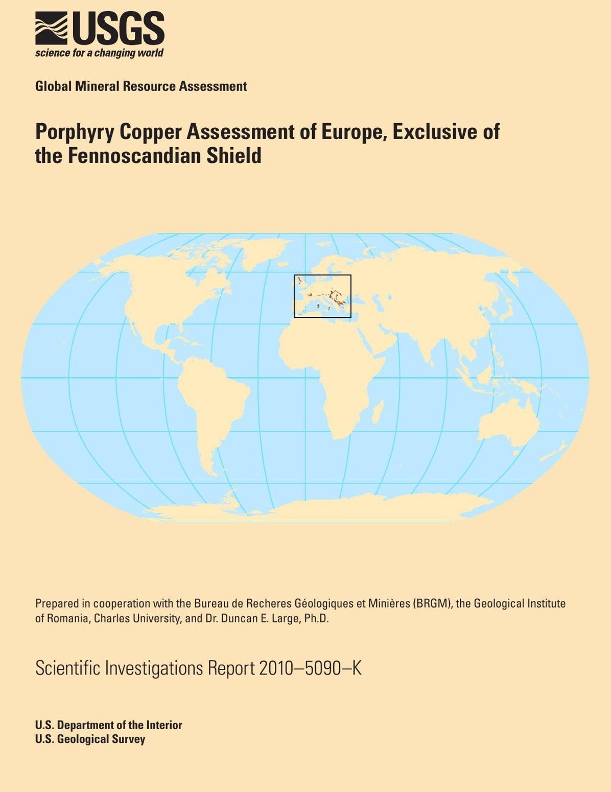 Porphyry Copper Assessment of Europe, Exclusive of the Fennoscandian Shield