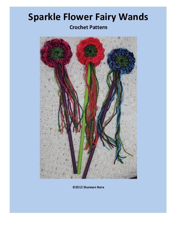 Sparkle Flower Fairy Wands Children's Toy Crochet Pattern