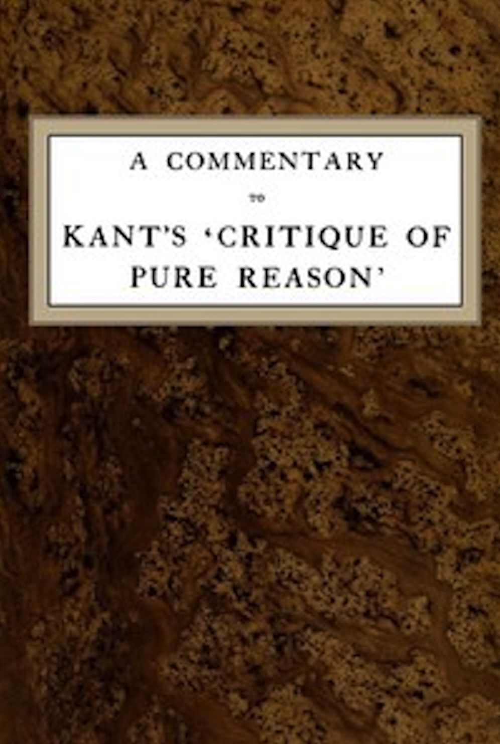 A Commentary to Kant's 'Critique of Pure Reason' (Illustrated)