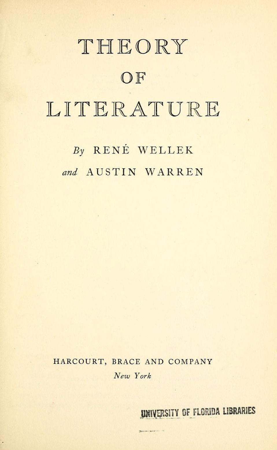 Theory of literature