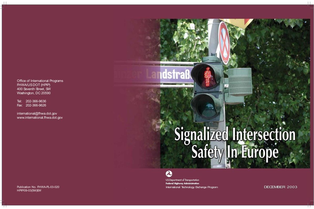 Signalized Intersection Safety In Europe