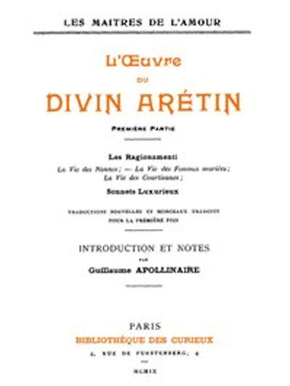 L'oeuvre du divin Ar&eacute;tin (Illustrated)