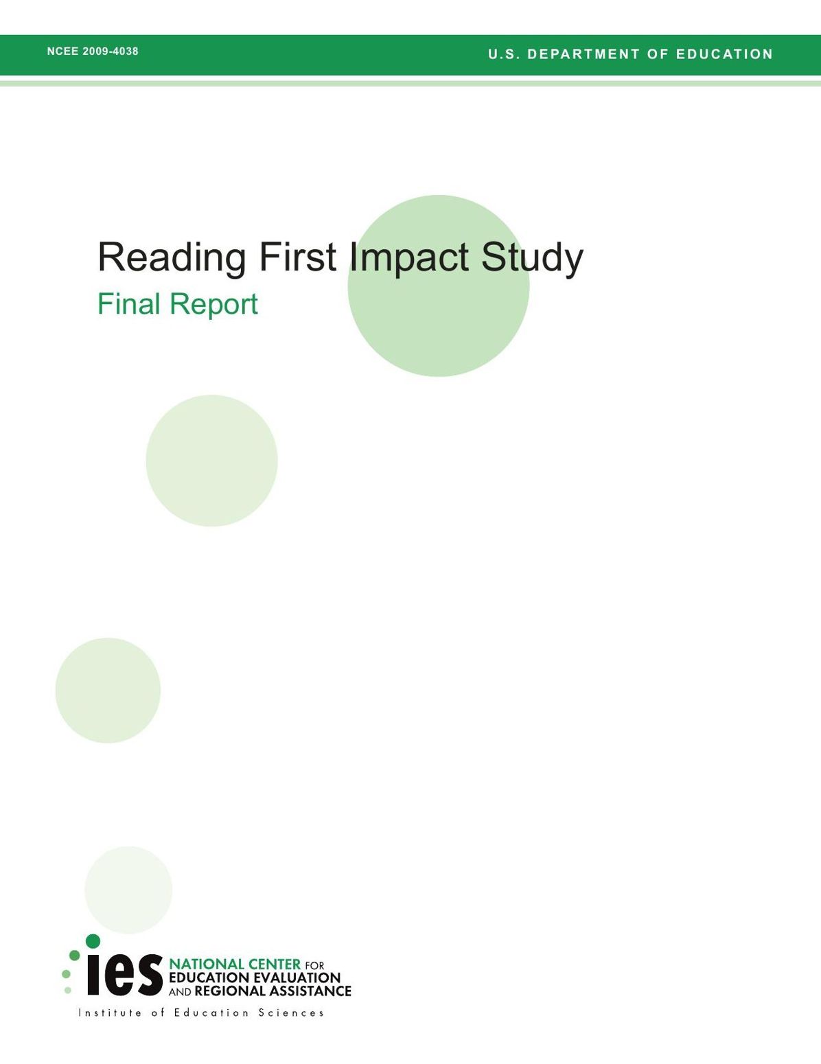 Reading First Impact Study