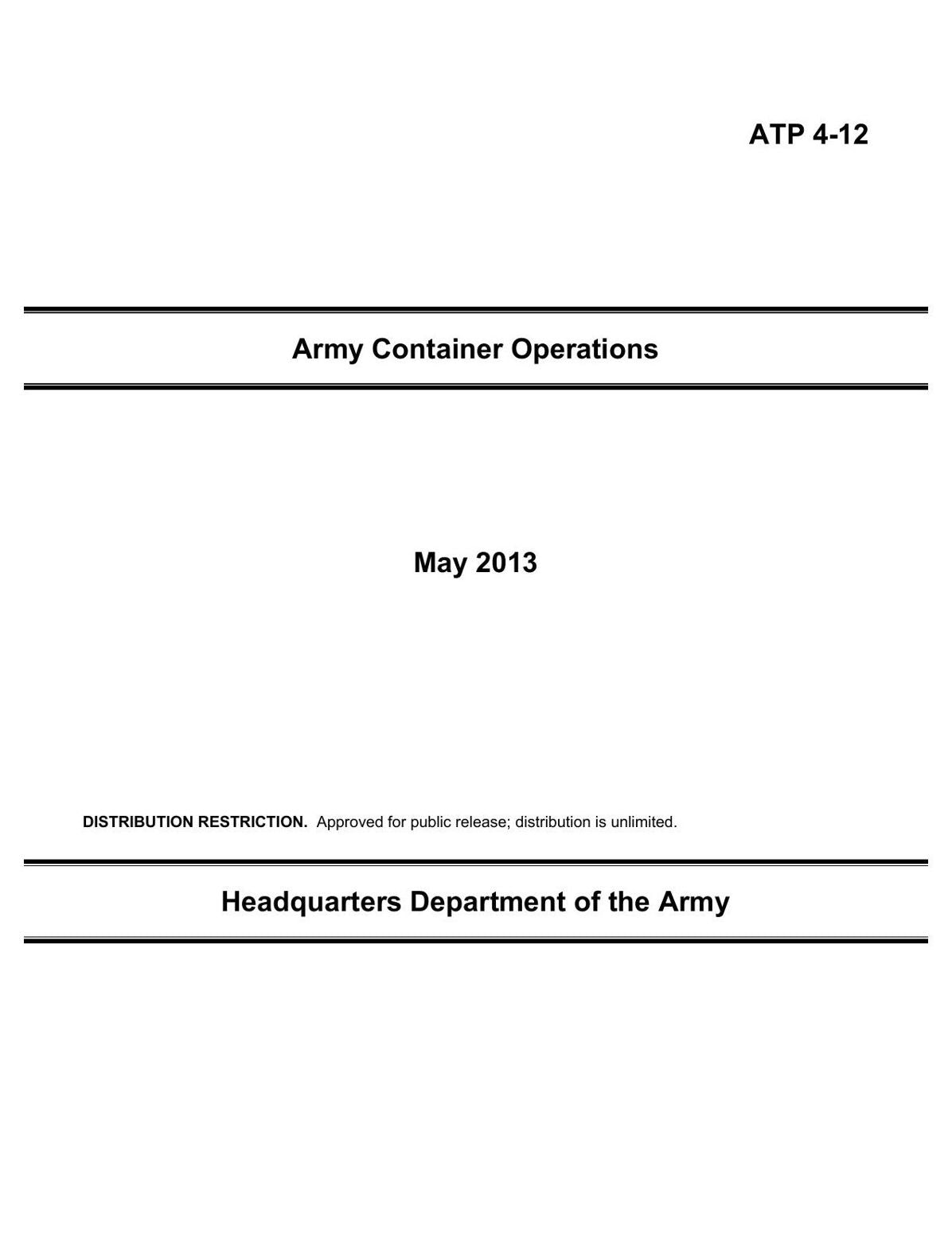 Army Container Operations