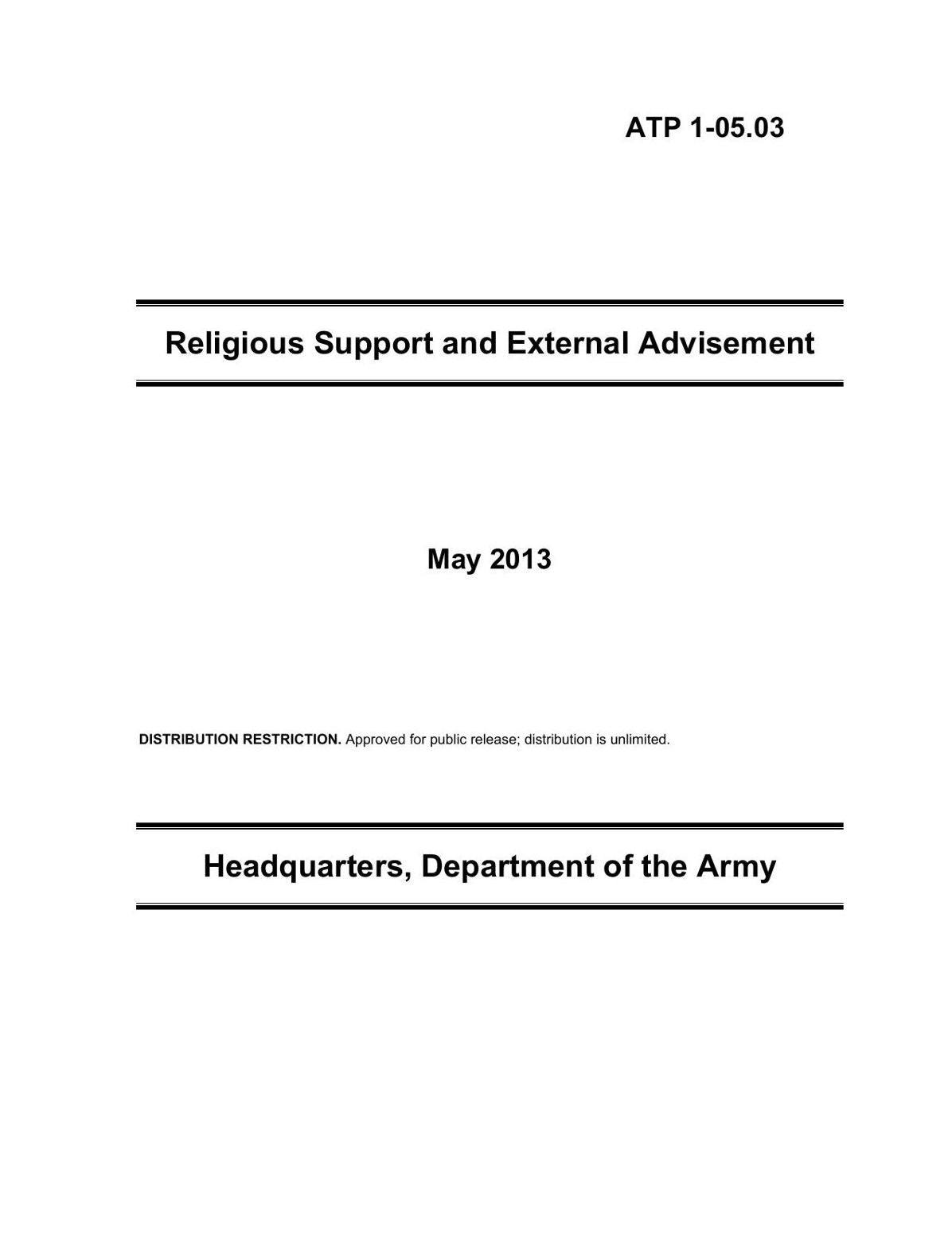 Religious Support and External Advisement