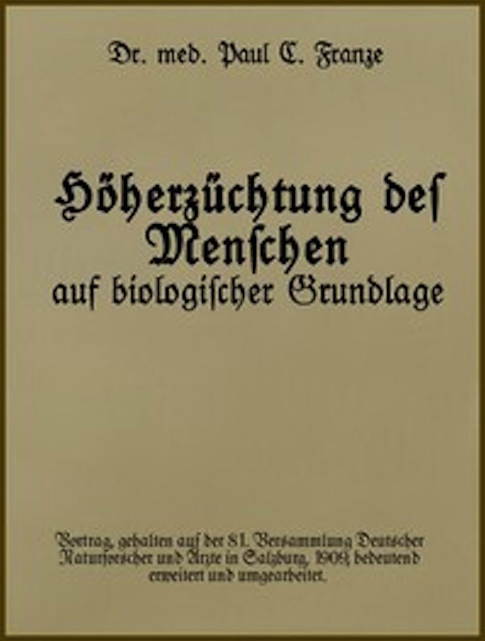 H&ouml;herz&uuml;chtung des Menschen auf biologischer Grundlage. (Illustrated)