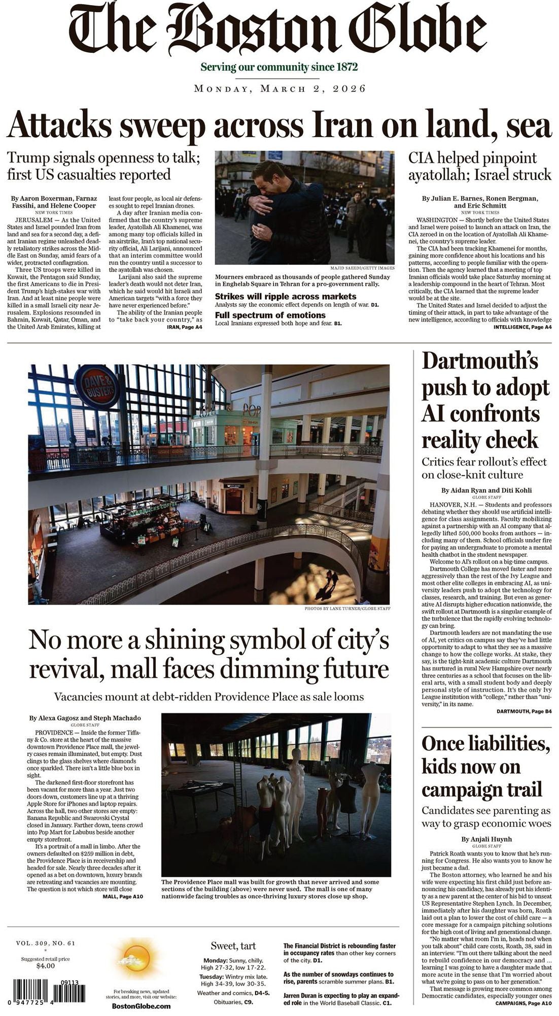 The Boston Globe - annual subscription