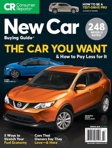 Consumer Reports: New Car Buying Guide 2018