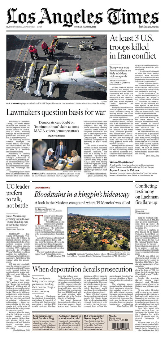 The Los Angeles Times - annual subscription