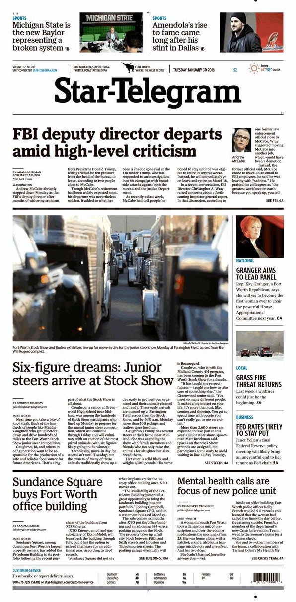 Fort Worth Star-Telegram - annual subscription