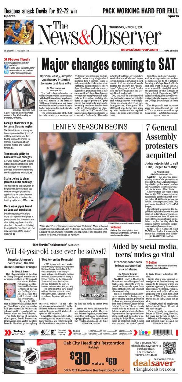 The News & Observer - annual subscription