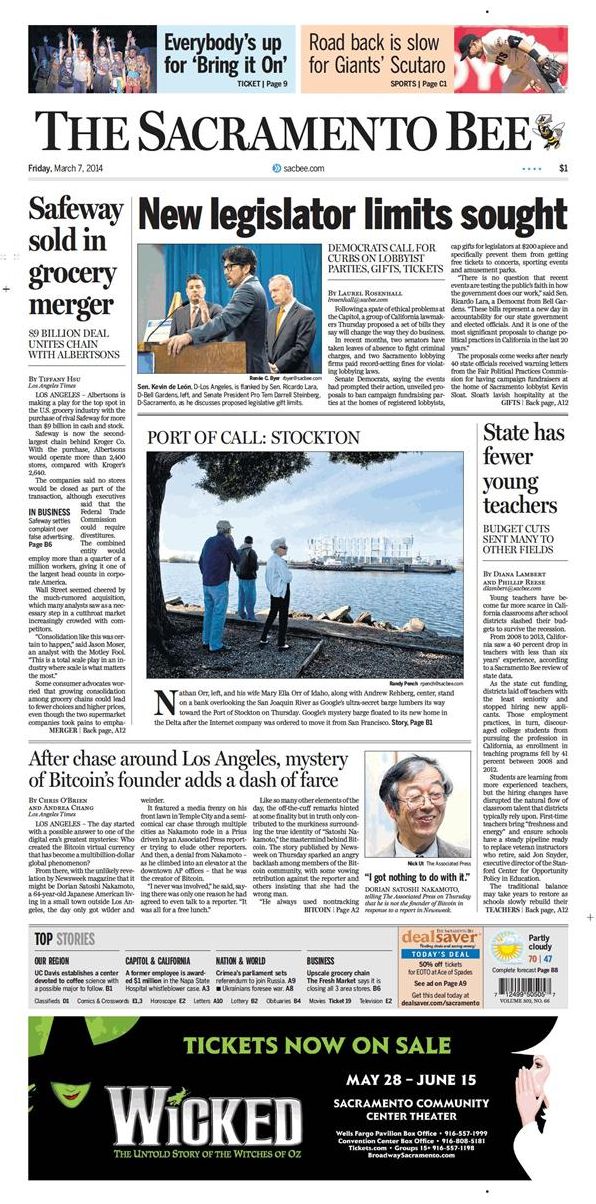 The Sacramento Bee - annual subscription