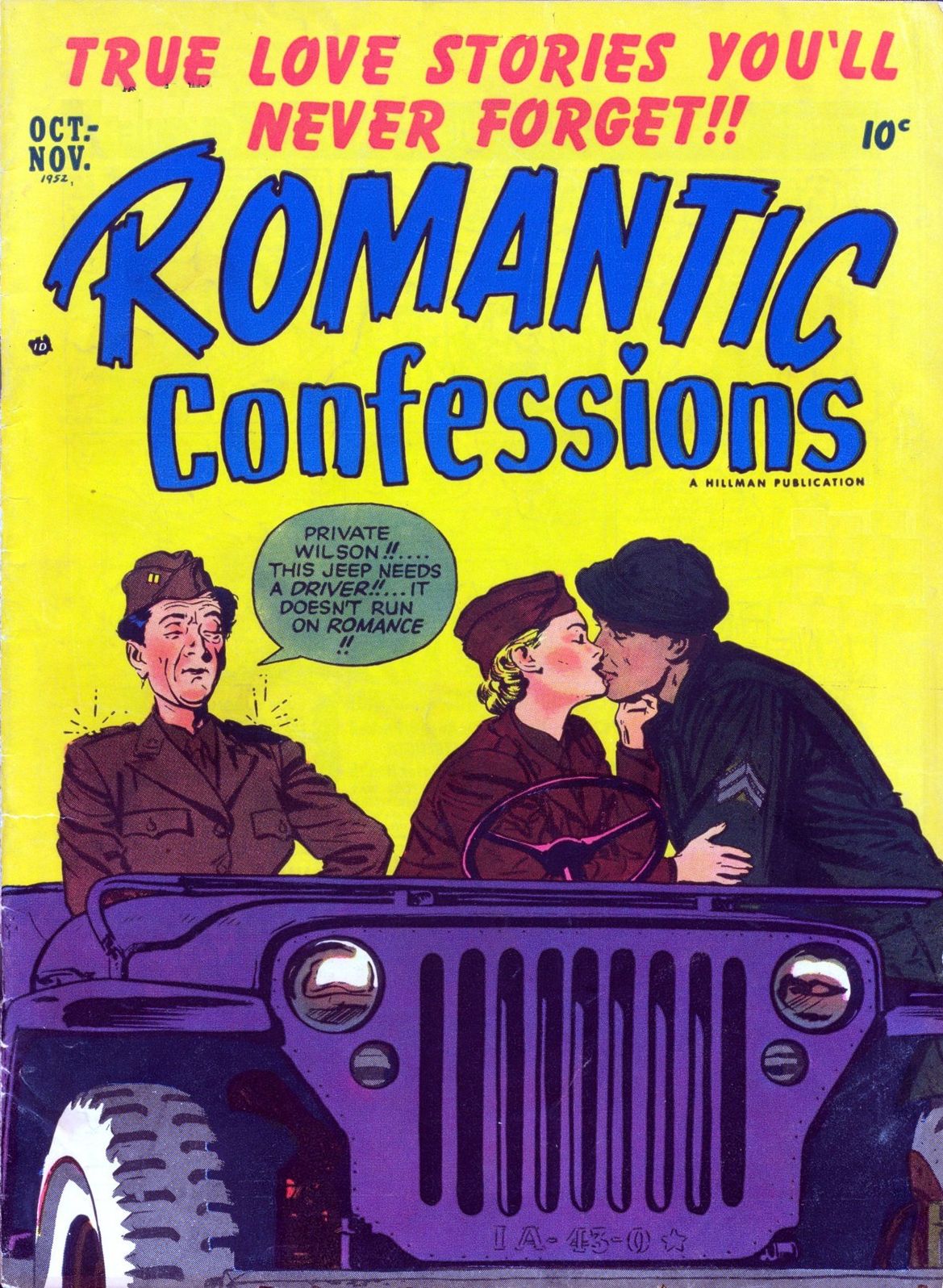 Romantic Confessions Number 10 Love Comic Book