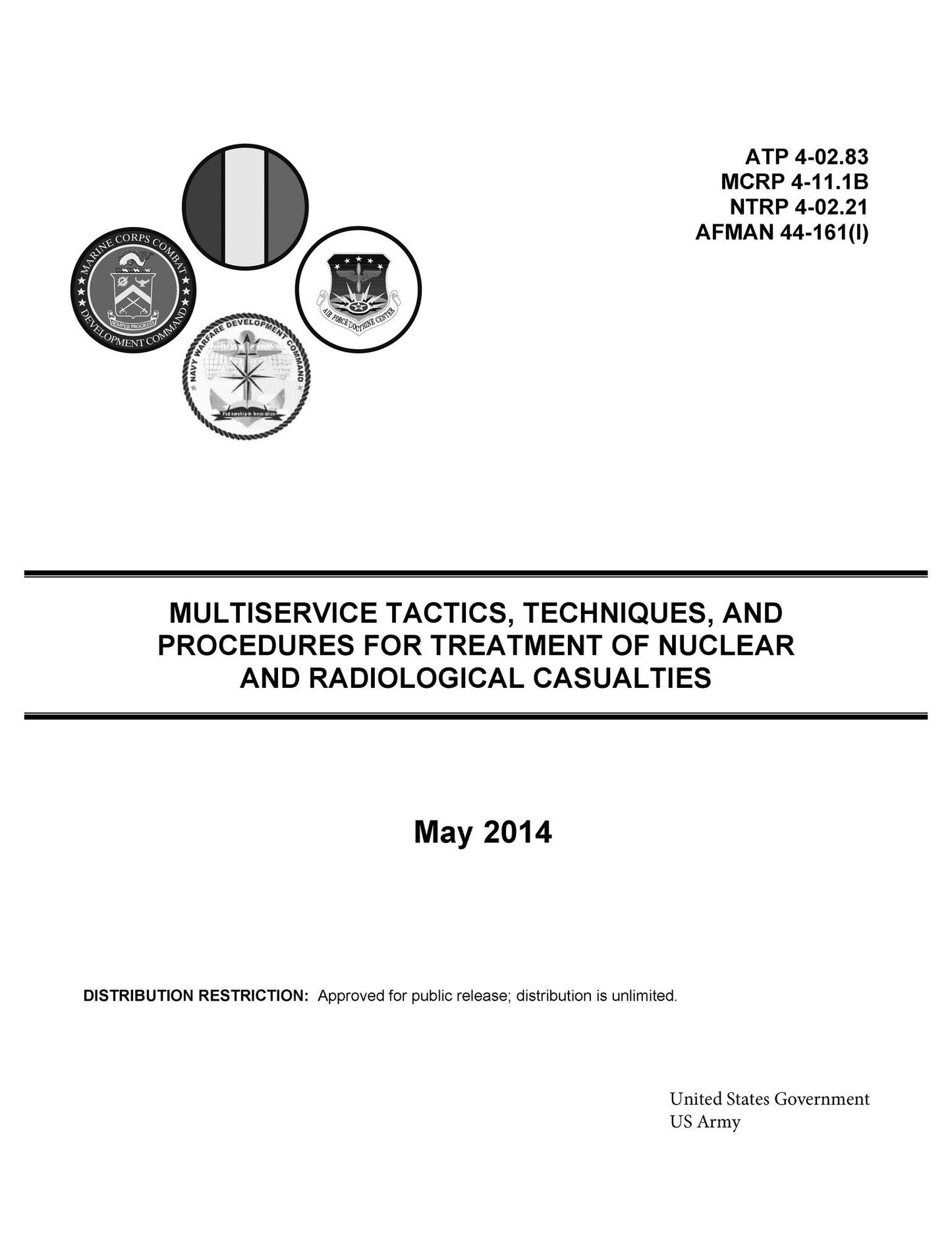 Multiservice Tactics, Techniques, and Procedures for Treatment of Nuclear and Radiological Casualties May 2014 ATP 4-02.83 MCRP 4-11.1B NTRP 4-02.21 AFMAN 44-161(I)