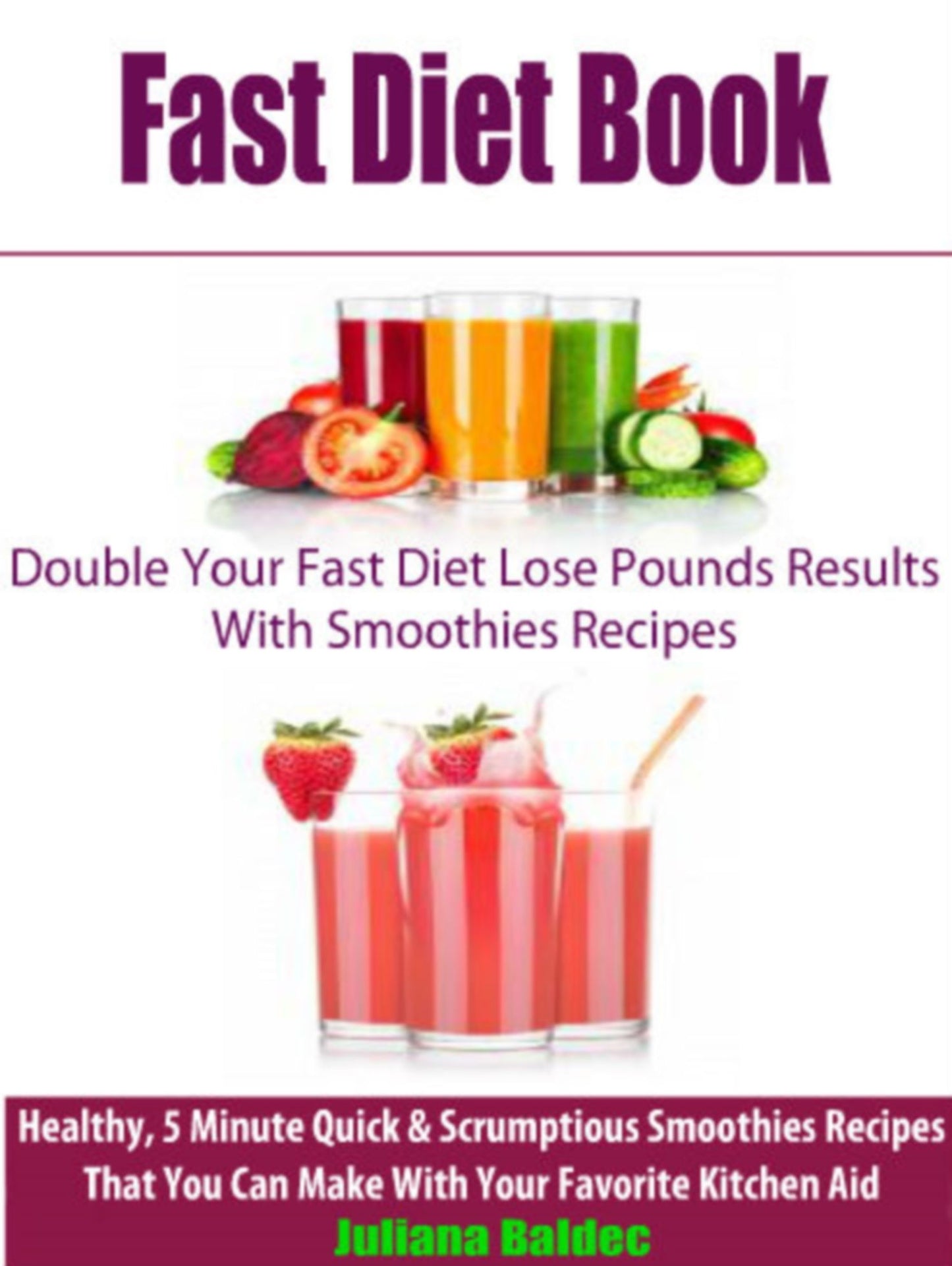 Fast Diet Book: Double Your Fast Diet Lose Pounds Results With Smoothies Recipes: Healthy, 5 Minute Quick & Scrumptious Smoothies Recipes That You Can Make With Your Favorite Kitchen Aid