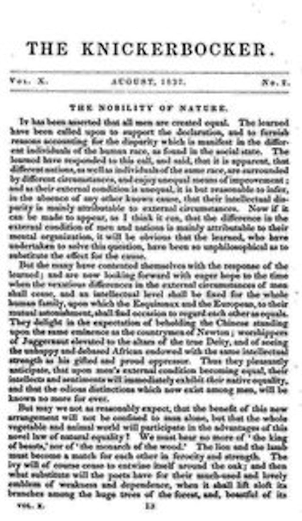 The Knickerbocker, Vol. 10, No. 2, August 1837 (Illustrated)