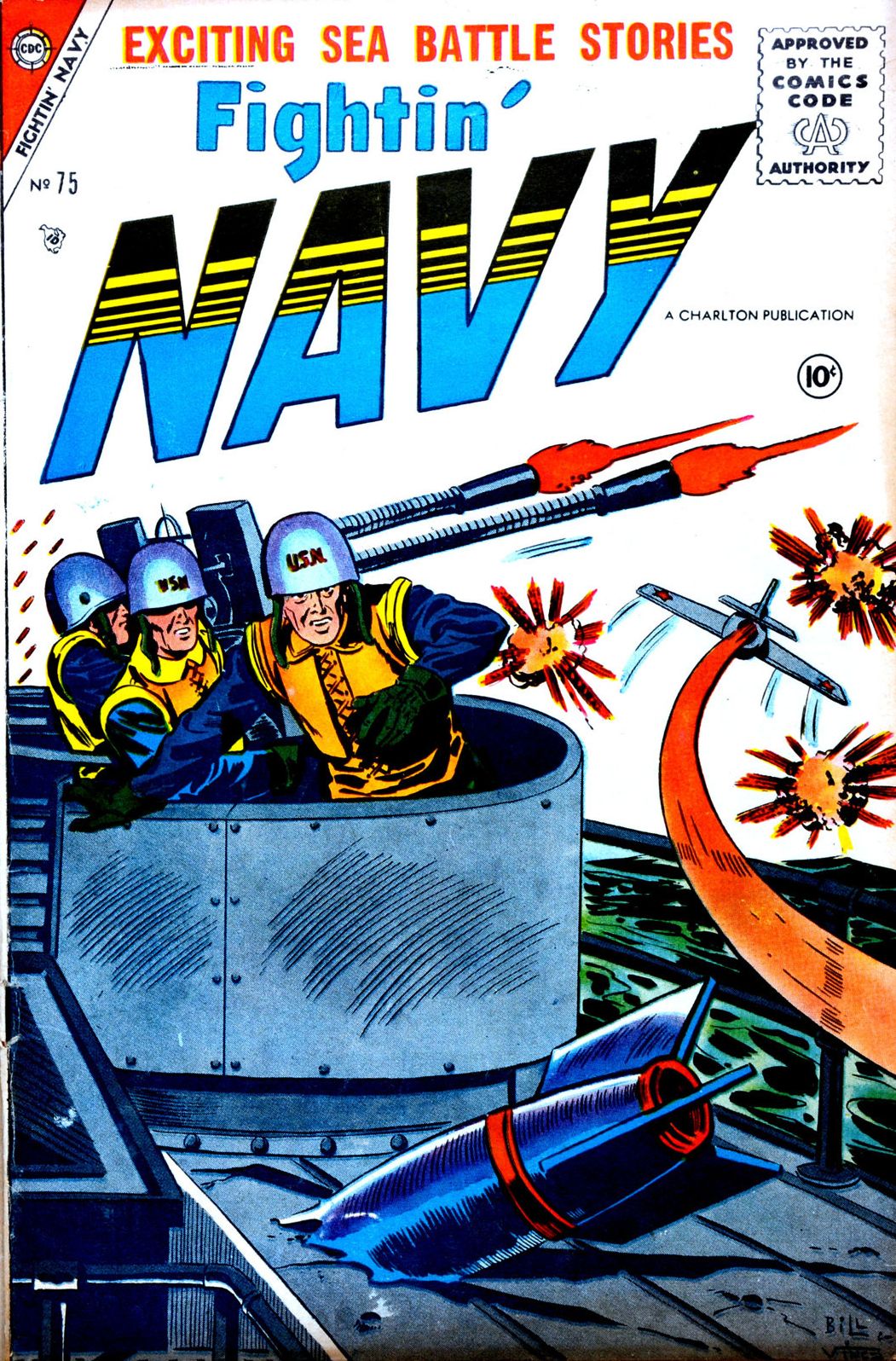 Fightin Navy Number 75 War Comic Book