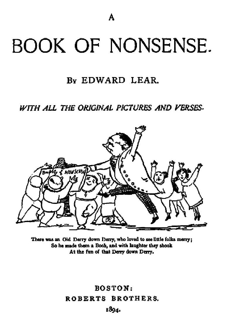 A Book of Nonsense by Edward Lear