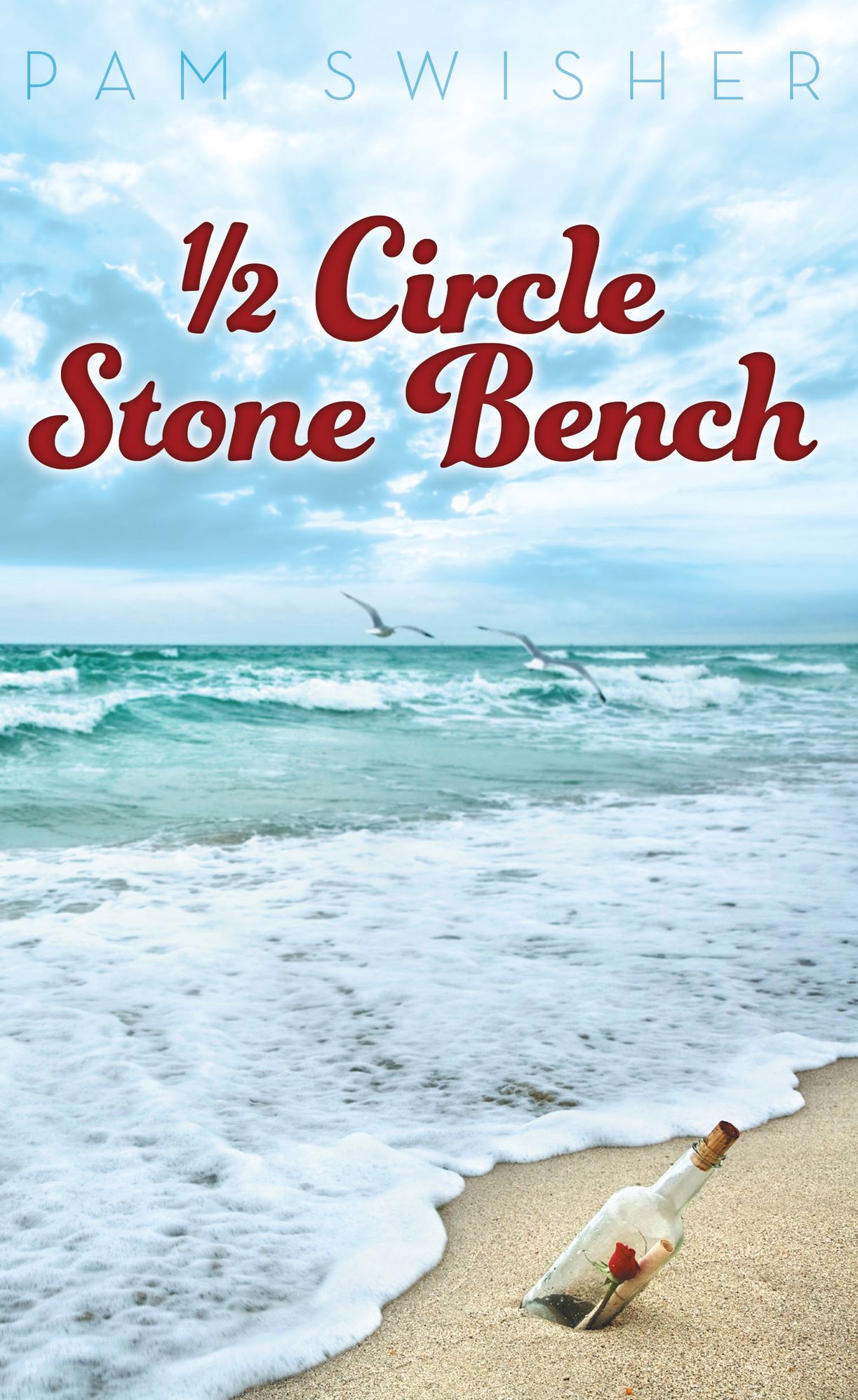 1/2 Circle Stone Bench