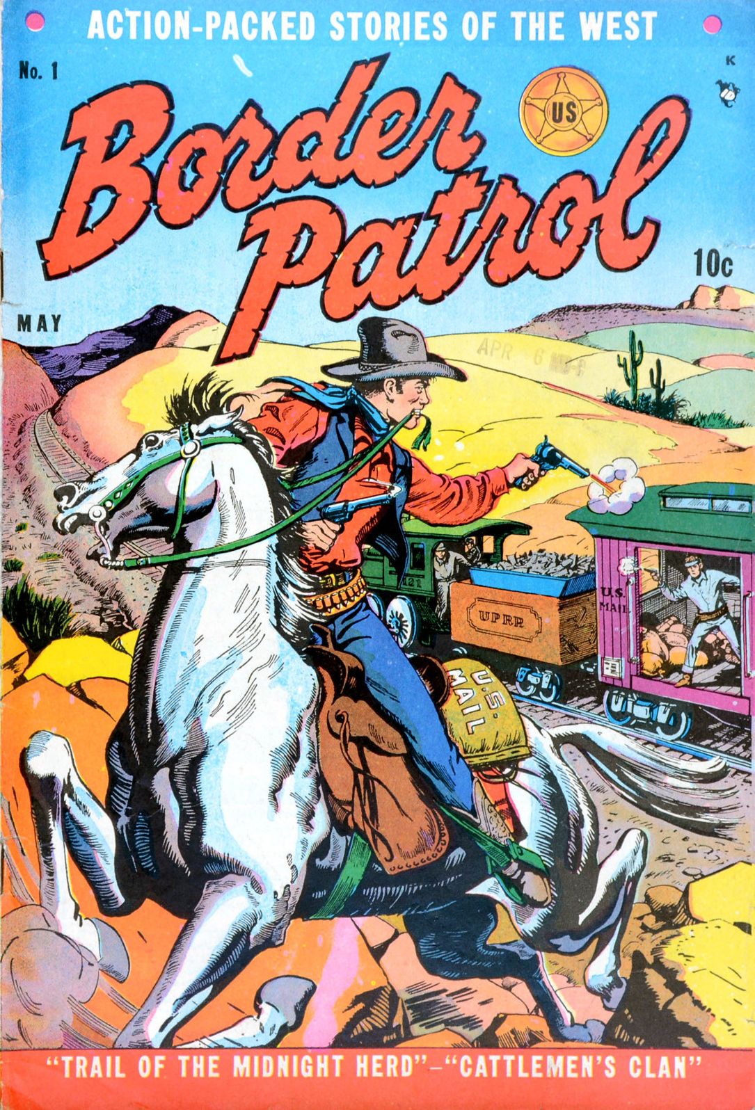 Border Patrol Number 1 Western Comic Book