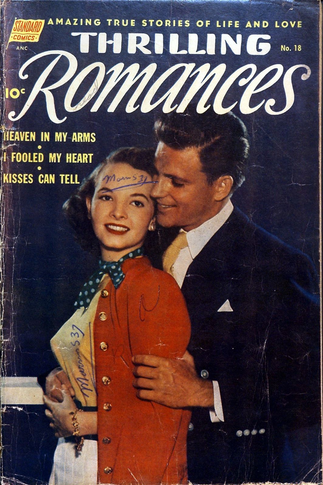 Thrilling Romances Number 18 Love comic book
