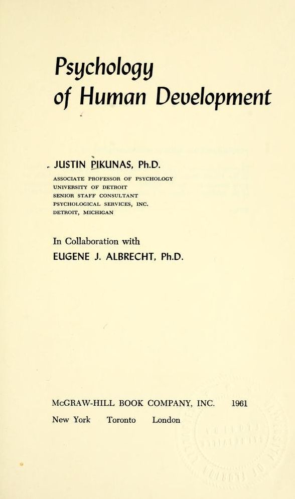Psychology of human development