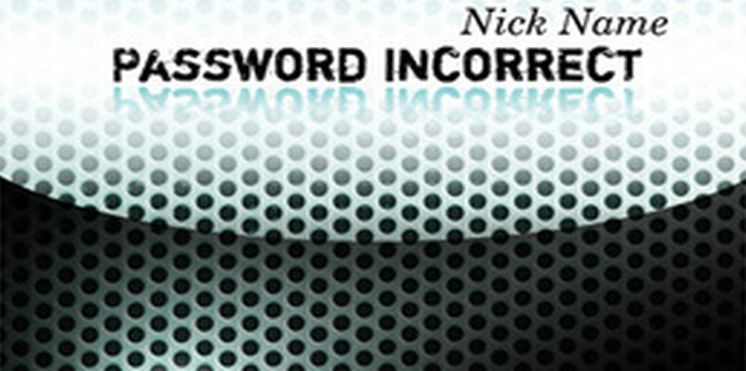 Password Incorrect