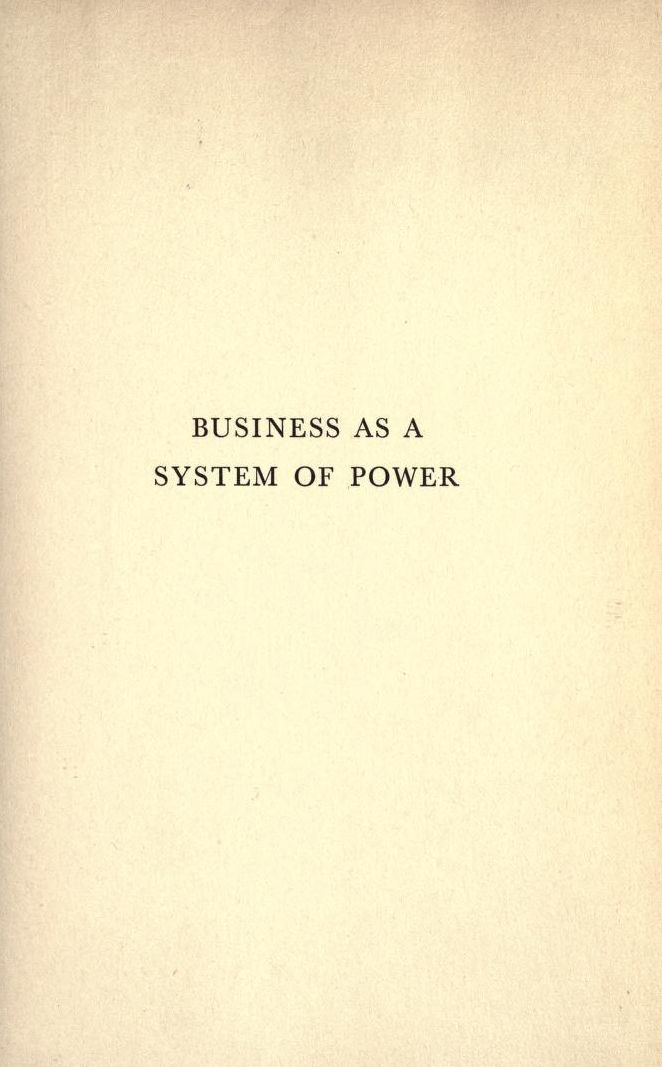 Business as a system of power