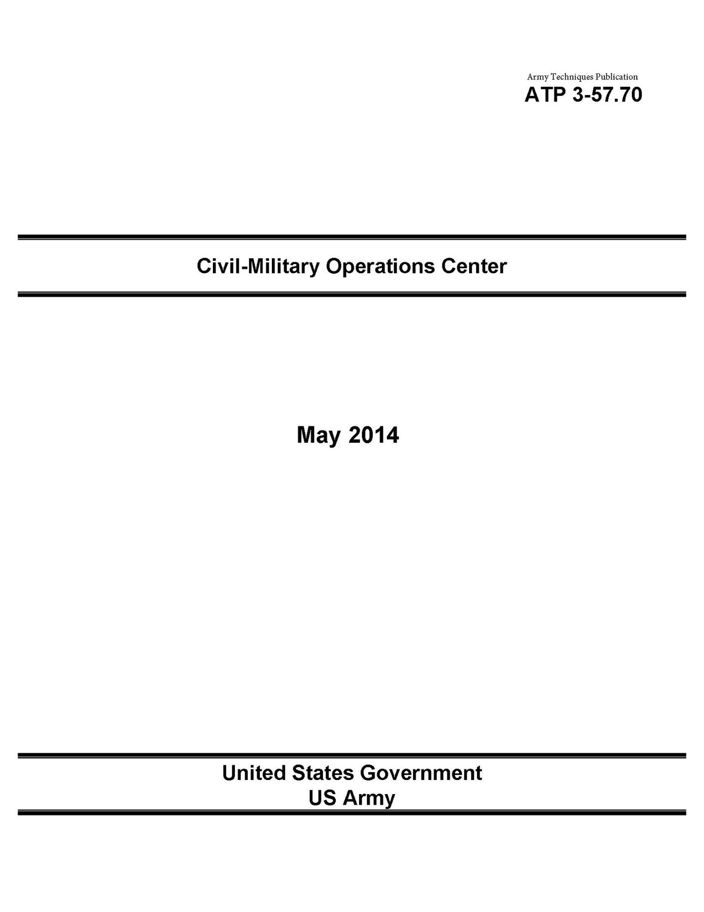 Army Techniques Publication ATP 3-57.70 Civil-Military Operations Center May 2014