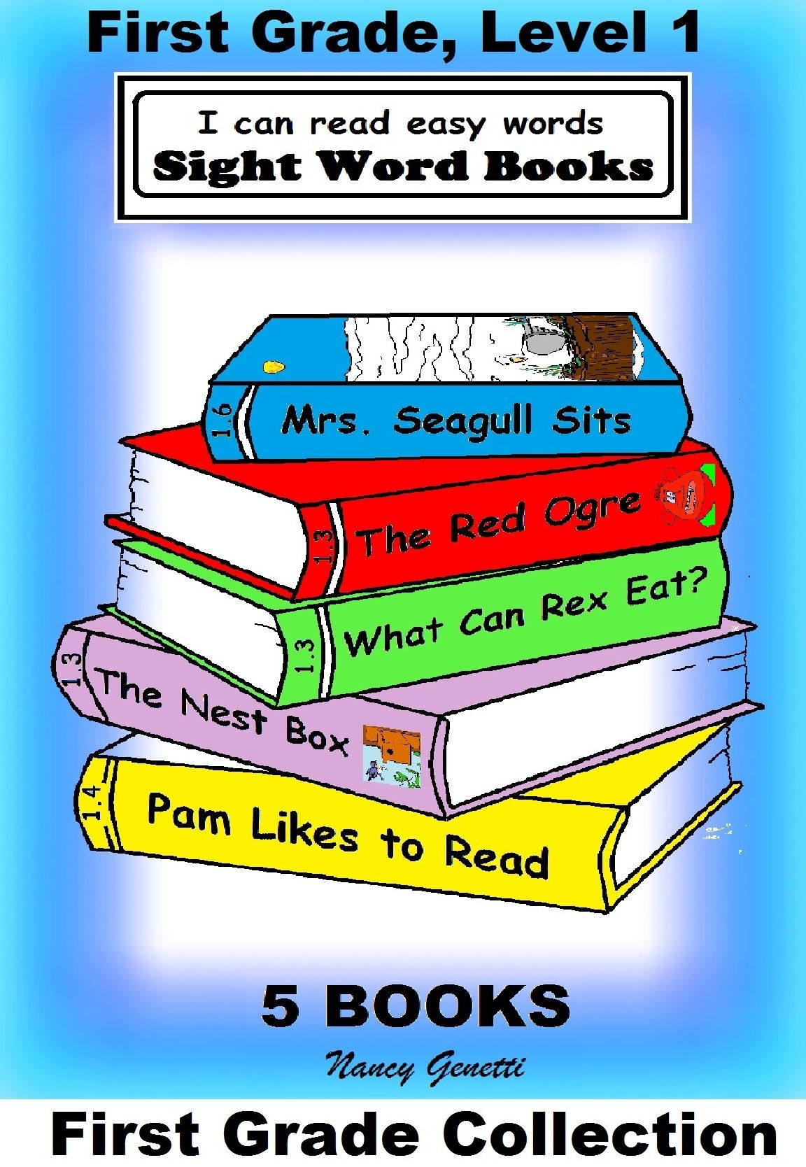 I Can Read Easy Words: Sight Word Books: 5 Books (First Grade; Level 1) Early Reader: Begining Reader: First Grade Reader