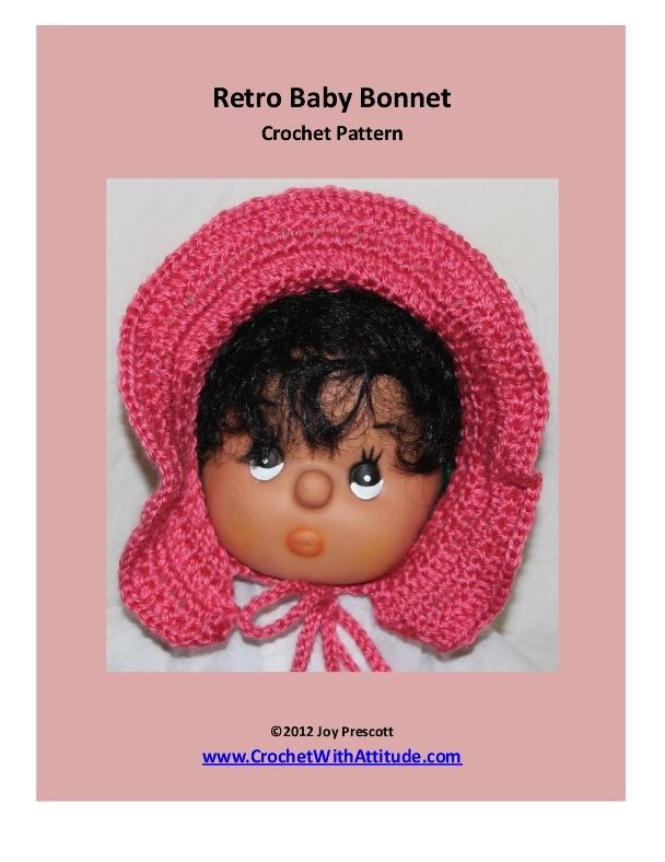 Retro Baby Bonnet Hat Crochet Pattern