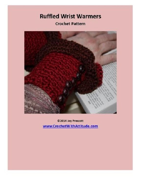 Ruffled Button Up Wrist Warmers Crochet Pattern