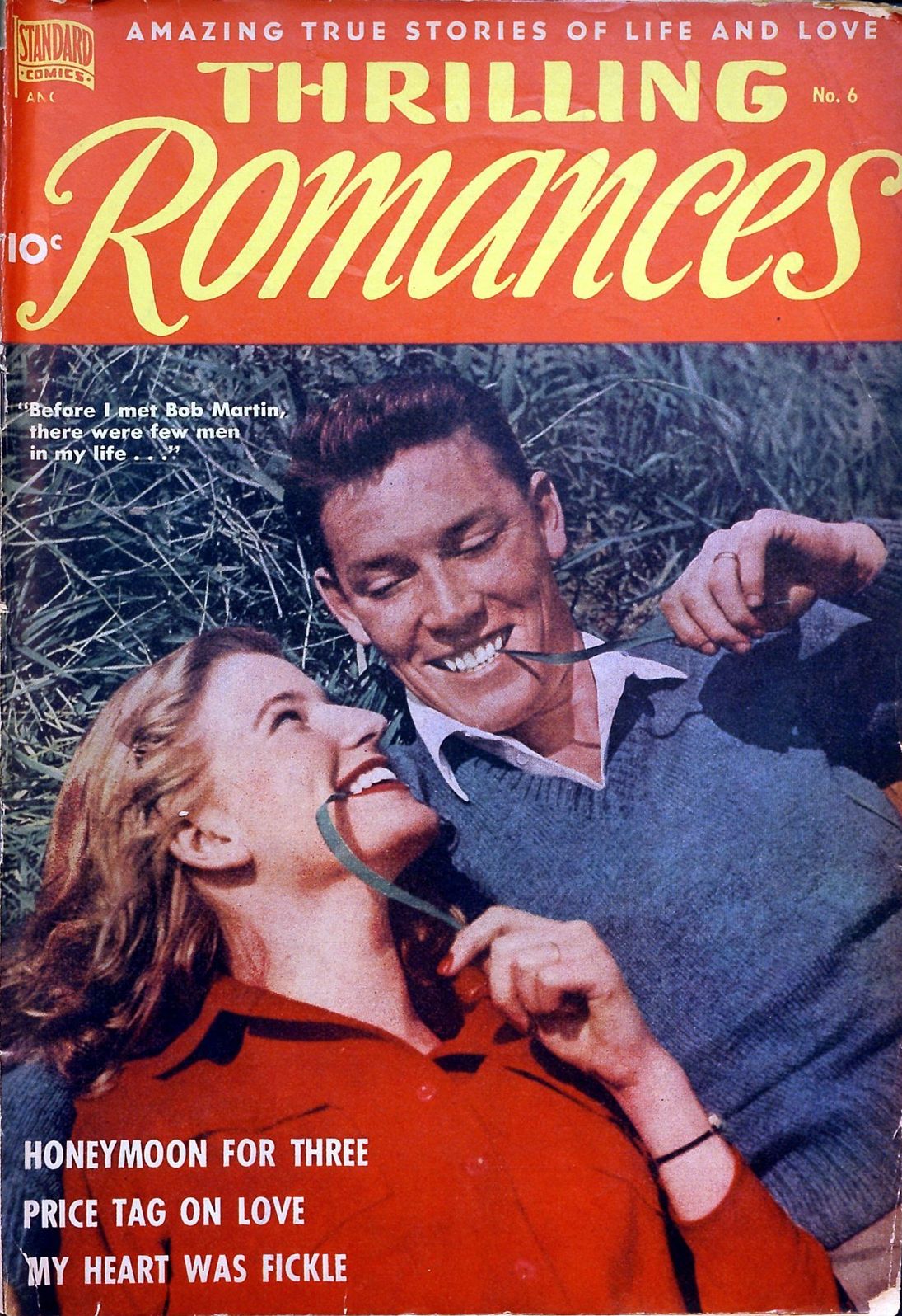 Thrilling Romances Number 6 Love comic book