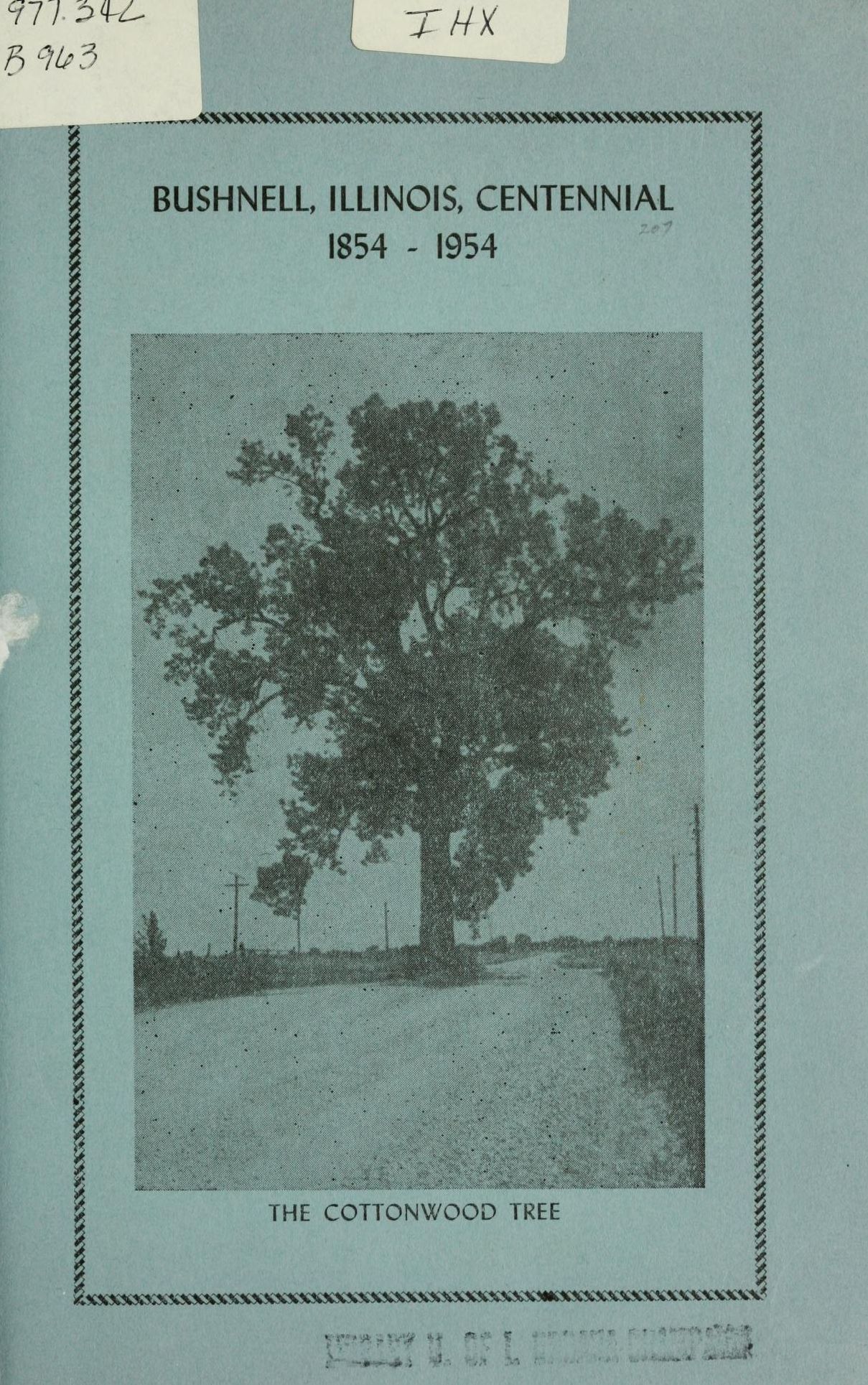 Bushnell, Illinois, centennial, 1854-1954