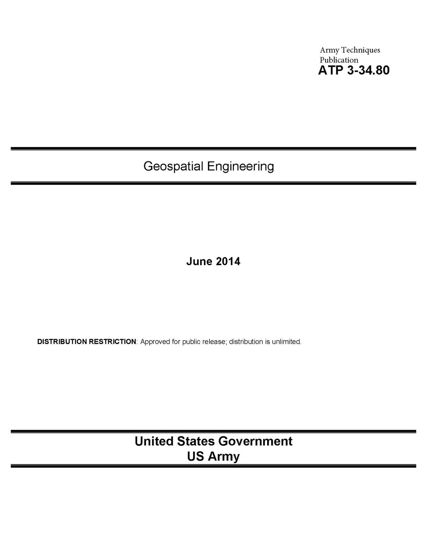 Army Techniques Publication ATP 3-34.80 Geospatial Engineering June 2014