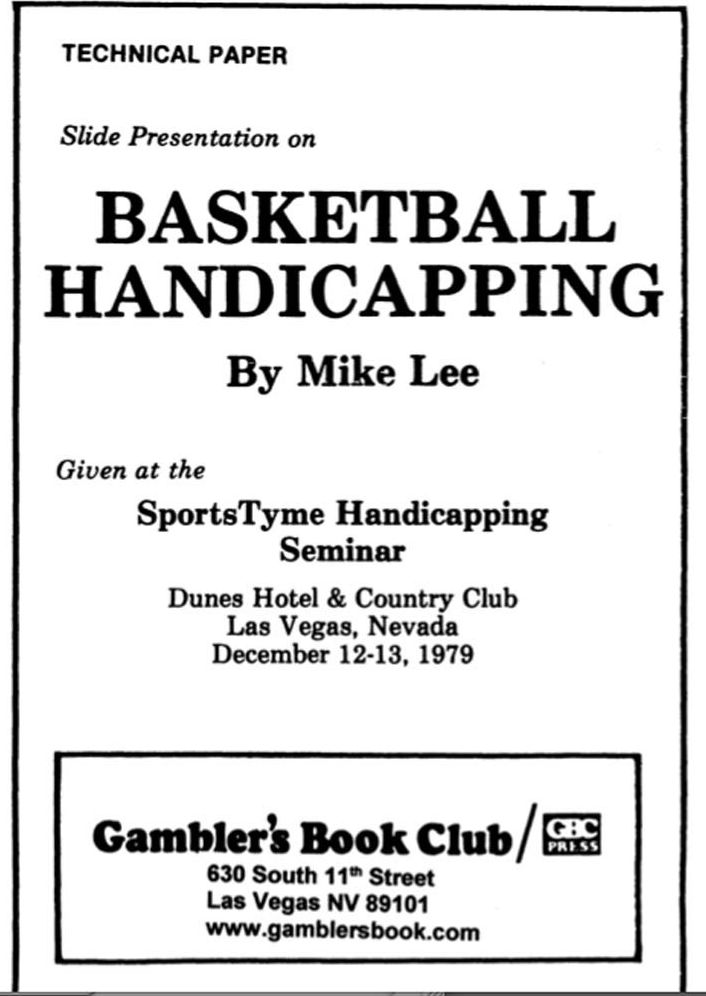 Basketball Handicapping