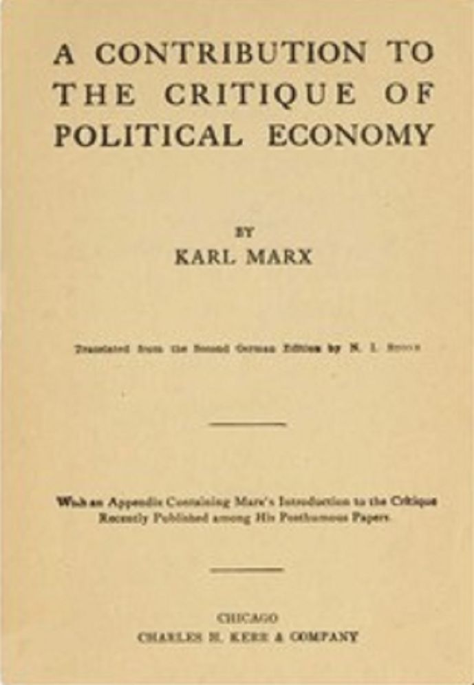 A Contribution to The Critique Of The Political Economy