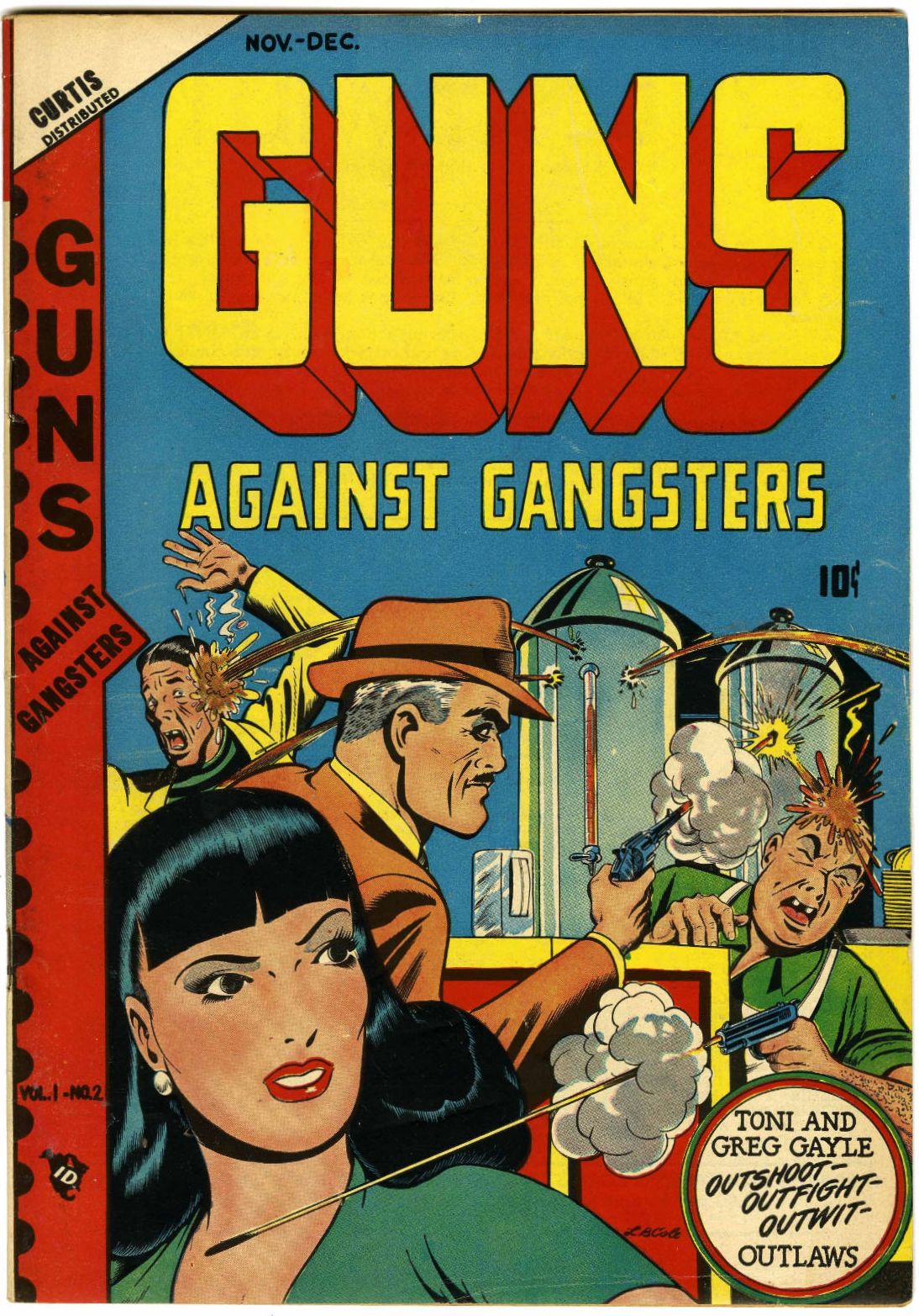 Guns Against Gangsters Number 2 Crime Comic Book