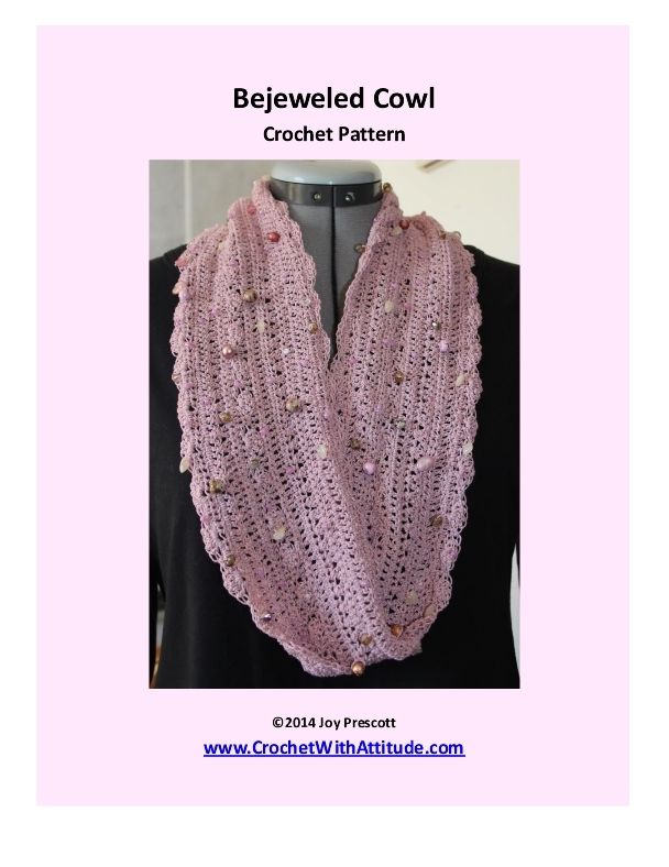 Bejeweled Cowl Scarf Crochet Pattern