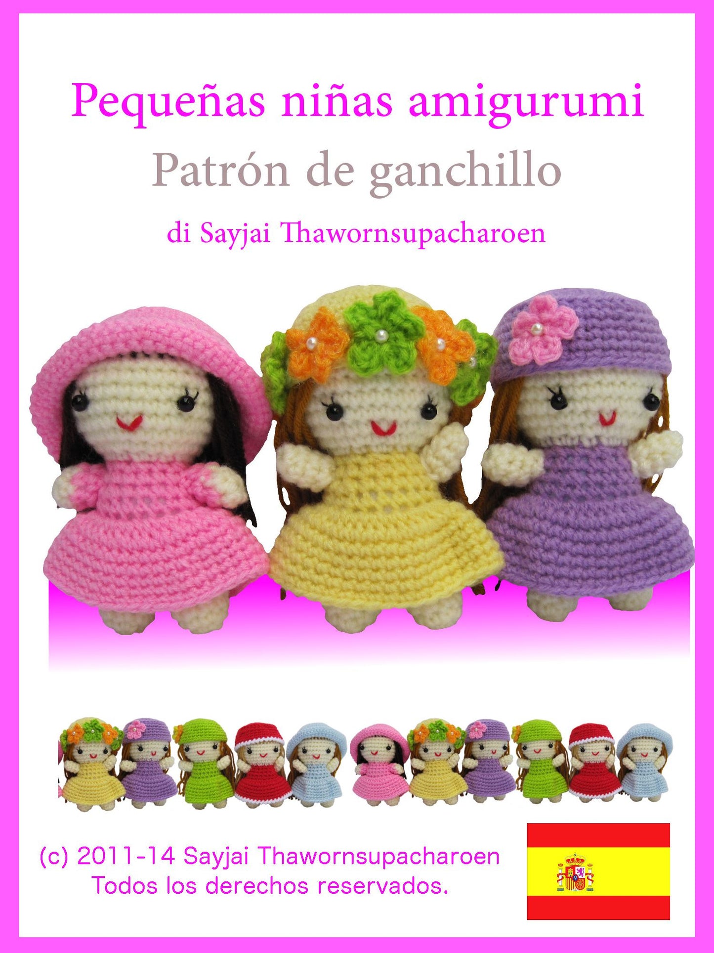 Pequeñas niñas amigurumi, Patrón de ganchillo