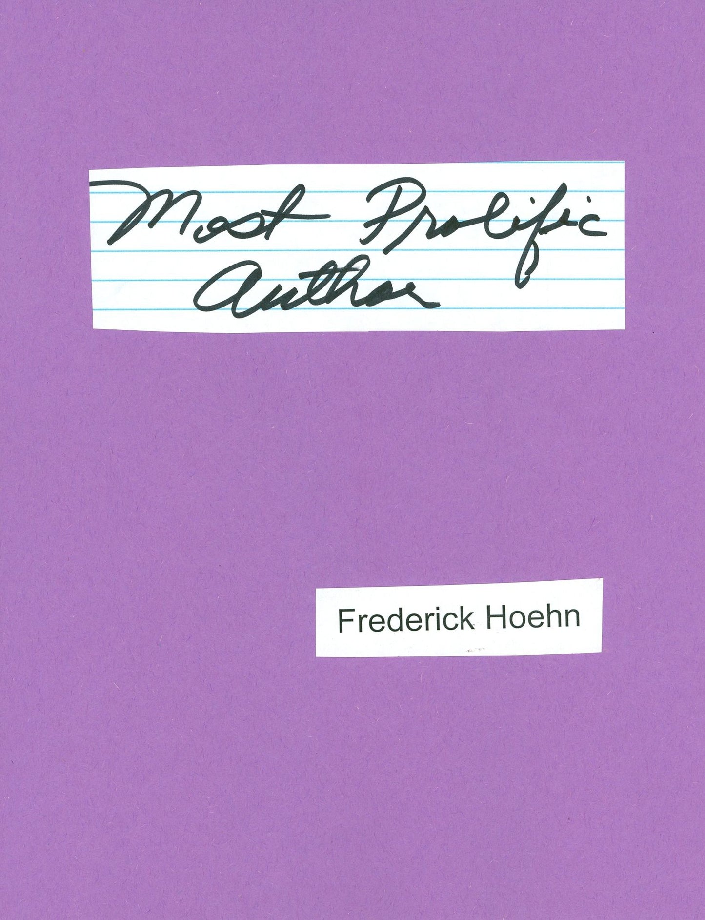 Most Prolific Author