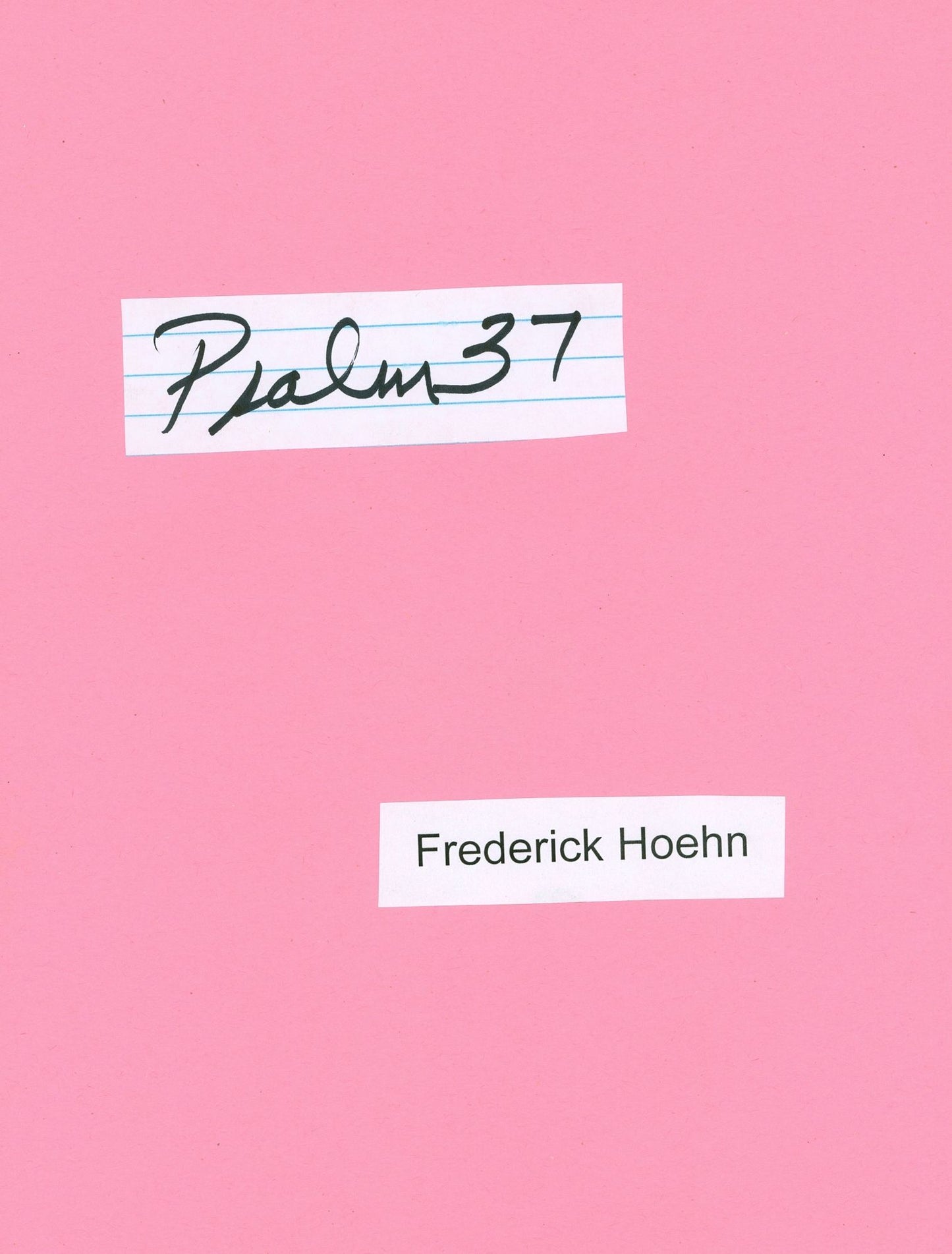 Psalm Thirty Seven