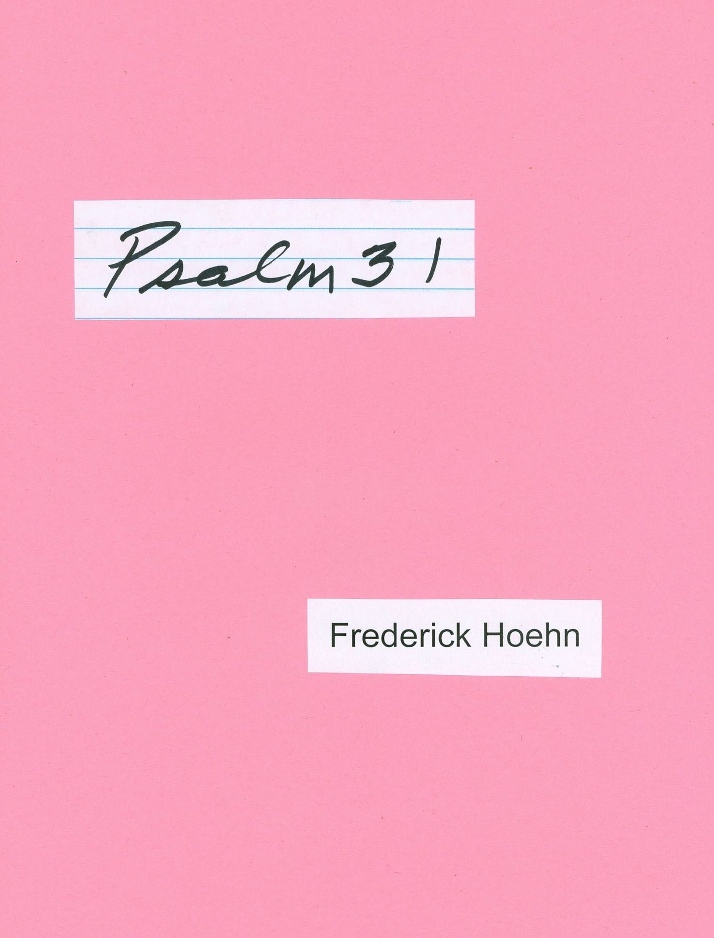 Psalm Thirty One